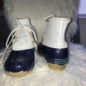 Jack Rogers duck boots.